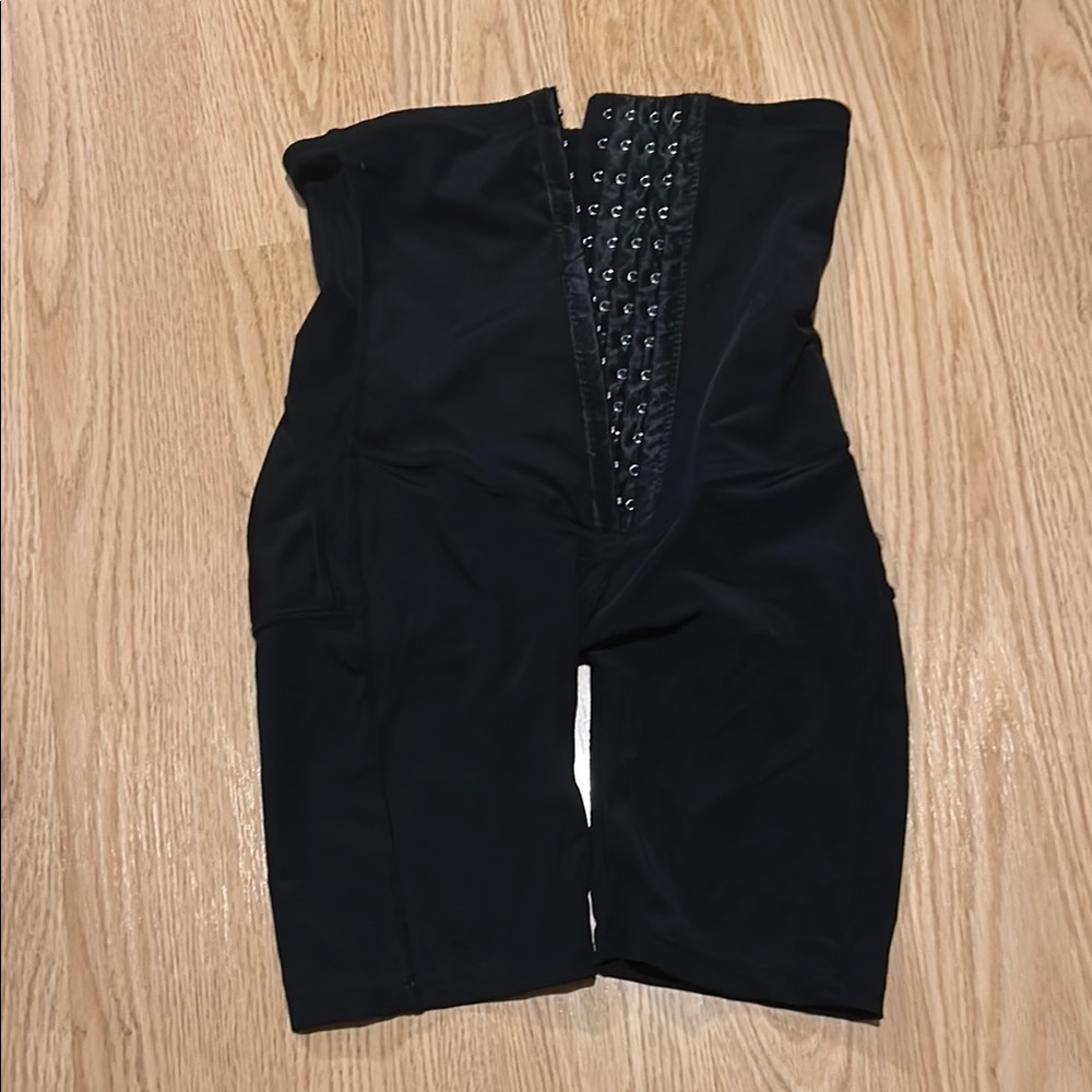Black Spanx with adjustable top and shorts